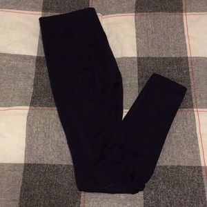 Navy Blue Fleece Leggings